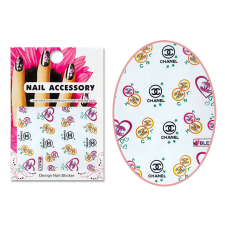 Chanel Akril hatású matrica BLE-0378 Love Chanel körömdíszítő