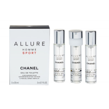 Chanel Allure Homme Sport 3x 20 ml eau de toilette Refill 20 ml férfiaknak parfüm és kölni