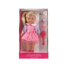 CHARLOTTE Baba, Charlotte, 36 cm, puha testű, fésülhető, 2 féle baba