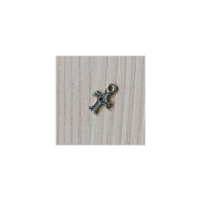  Charm, kereszt. Mérete: 10x15 mm dekorációs kellék