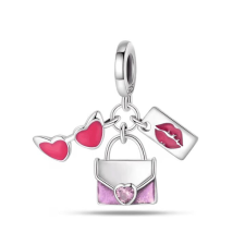Charm kompatibilis a Pandora karkötővel, "Travel Lover" modellel medál