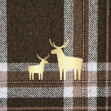  Check brown and Deer papírszalvéta 33x33cm, 20db-os konyhai eszköz