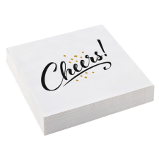 Cheers Golden Wishes szalvéta 20 db-os 33x33 cm party kellék