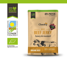Cherky Beef Jerky Honey & Mustard, 30 g reform élelmiszer