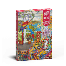 CherryPazzi 1000 db-os  puzzle - Parrots on the Veranda puzzle, kirakós