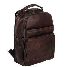 CHESTERFIELD AUSTIN  barna bőr laptoptartós hátizsák 14" C58-0184-01 számítógéptáska