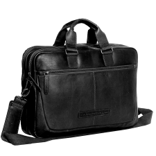 CHESTERFIELD SETH fekete, két fogós, két részes laptoptartós irattáska C40-1010-00 számítógéptáska