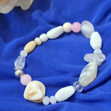  Chi vegyes ásvány és porcelán karkötő /323/ karkötő