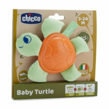 Chicco Baby Turtle Eco+ bébiteknős rágókás textiljáték ökoanyagból egyéb bébijáték