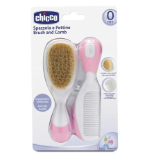 Chicco CHICCO Hajkefe természetes sörtékkel - rózsaszín fésű
