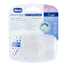 Chicco CHICCO Physio Luxe teljesen szilikon cumi 16-36m crystal 2 db cumi