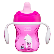 Chicco Chicco Training Cup 2in1 gyakorló-itatópohár kivehető szeleppel 6+ rózsaszín jegesmedvés itatópohár