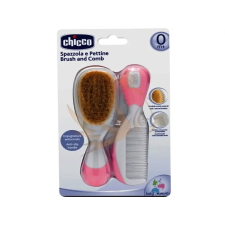 Chicco Fésű-Hajkefe természetes sörtékkel - rózsaszín fürdőkellék