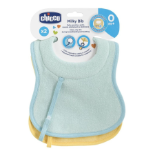 Chicco Milky Bib előke nedvszívó nyakrésszel és cumipánttal - 2 db szivacsbetétes előke előke