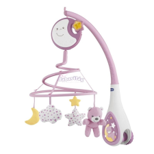 Chicco Next 2 Dreams zenélő forgó rózsaszín bébijáték kiságyra