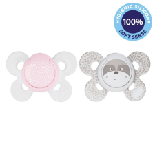 Chicco Physio Comfort szilikon cumilány - Pöttyök/Mackó 2 db, 0-6 m cumi