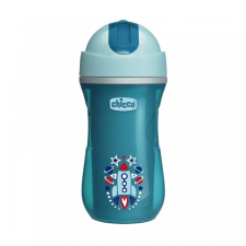 Chicco Sport Cup hőtartós, csöpögésmentes, szívószálas kulacs 14 hó+ 266 ml (kék) kulacs, kulacstartó