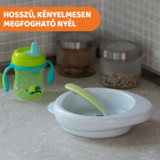  Chicco Szilikon kanál hajlékony fejrésszel 2 db csúszásmentes fogás babaétkészlet