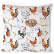 Chicken Farm párnahuzat 40x40cm, 100% pamut lakástextília