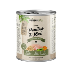 Chicopee Dog Adult Pure Szárnyas és rizs 800g kutyaeledel