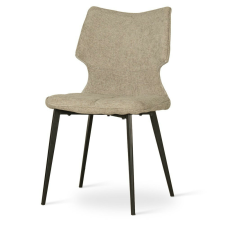  CHILCOTE Modern Kárpitozott Szék Bézs Szövettel Fekete Lábakkal bútor