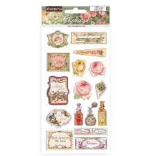  Chipboard cm 15x30 - Rose Parfum dekorációs kellék
