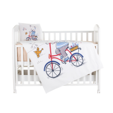 Chipolino 5 részes ágynemű garnitúra - bear with bicycle babaágynemű, babapléd