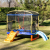Chipolino Chipolino Playground Trambulin 200 cm csúszdával, létrával - blue