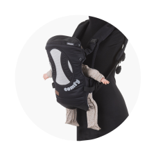 Chipolino Comfy kenguru - Black/grey babahordozó kendő, háti hordozó