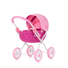 Chipolino Daisy játék babakocsi - Pink linen játék babakocsi