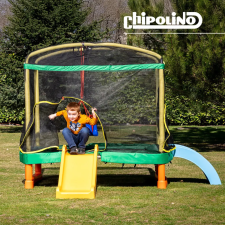 Chipolino Playground Trambulin 200 cm csúszdával, létrával - green trambulin szett