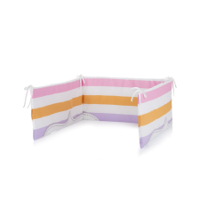 Chipolino rácsvédő 30/180 cm - pink heart babaágynemű, babapléd