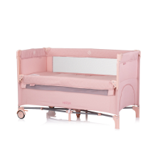 Chipolino Relax multifunkciós utazóágy - Pink Marshmellow Linen utazóágy
