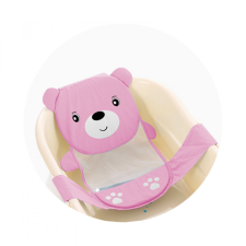 Chipolino Teddy babatartó kádba háló - pink bababiztonság