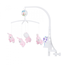 Chipolino Zenélő forgó - Pink rabbits bébijáték kiságyra