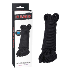 Chisa Novelties Mini Silk Rope - pamut kötöző (fekete) bilincs, kötöző