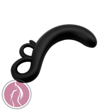Chisa Novelties Two-Finger G-Spot Plug - szilikon, vízálló anál dildó - 14,2 cm (fekete) anál
