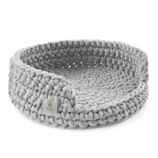 Chloes Home Cozy horgolt cicafekhely ezüst szürke szállítóbox, fekhely macskáknak