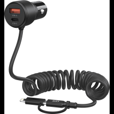 CHOETECH 110W USB-C+USB-A Fast car charger with Stretchable cable (TC0038) mobiltelefon kellék