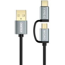 CHOETECH 2 in 1 USB to Micro USB + Type-C (USB-C) Straight Cable 1.2m kábel és adapter