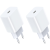 CHOETECH USB-C Charger for iPhone 20W (2pcs combo pack) (01.02.04.MIX00114)