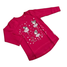 Chrisma Hosszóujjú Pamut Póló - Pink Balerinás 80