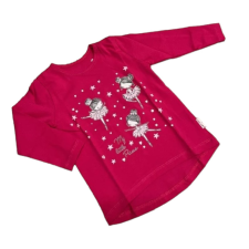 Chrisma Hosszóujjú Pamut Póló - Pink Balerinás 92 gyerek póló