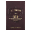 CHRISTIAN ART GIFTS 101 Prayers for Men, Powerful Prayers to Encourage Men, Faux Leather Flexcover
