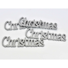  Christmas felirat ezüst 15cm 4db/csomag dekorációs kellék