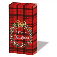 Christmas Plaid red papírzsebkendő 10db-os higiéniai papíráru