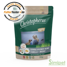 Christopherus KUTYA ADULT GRAINFREE PISZTRÁNG ÉS ROVAR 750G kutyaeledel