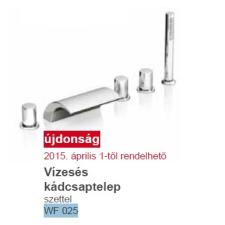  CHROME Kádperemre szerelhető vízeséses csaptelep szett CR 025.00 fürdőkellék