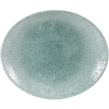Churchill »Raku« »Jade zöld« lapos, ovális tányér, hossza: 270 mm tányér és evőeszköz
