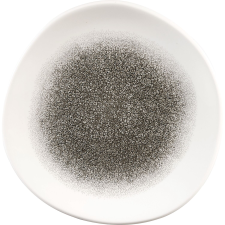 Churchill »Raku« »Quartz Black« lapos tányér, organikus, ø: 186 mm tányér és evőeszköz